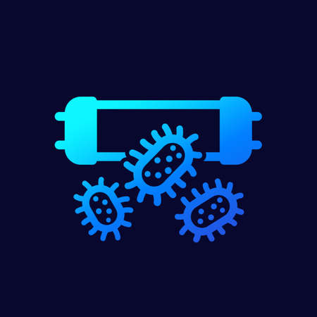 UV light disinfection icon, vector artのイラスト素材