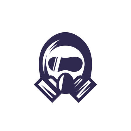 hazmat suit, ppe icon on whiteのイラスト素材