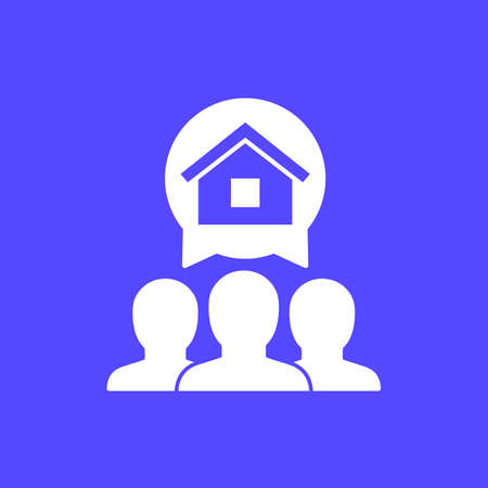 tenants or house residents vector iconのイラスト素材