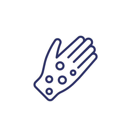 psoriasis, rash line icon, vectorのイラスト素材