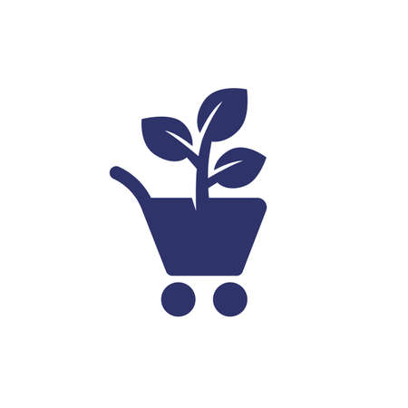 organic shop or eco products iconのイラスト素材