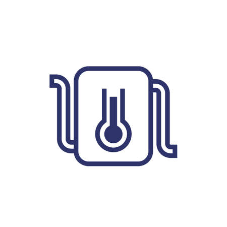 heating system icon on white, vectorのイラスト素材