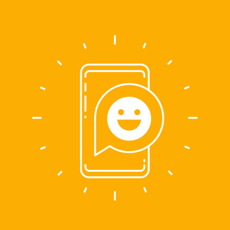 positive, good feedback icon with a phoneのイラスト素材