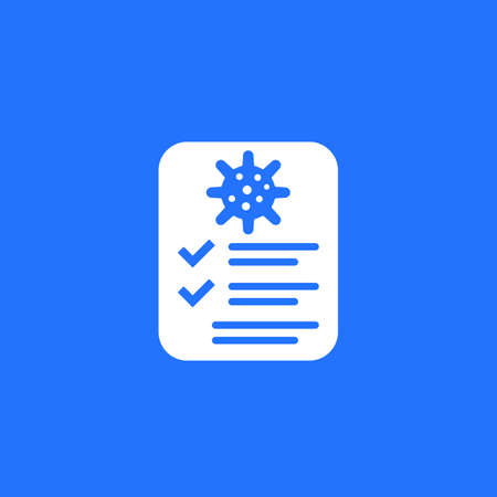 virus test results form iconのイラスト素材