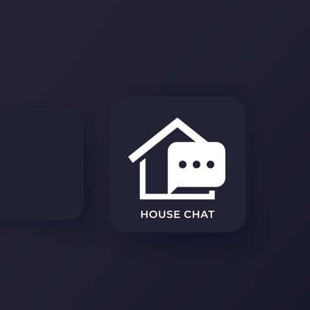house chat logo design for appsのイラスト素材