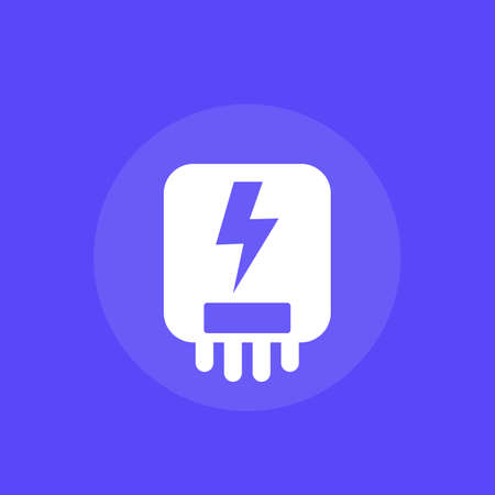 electric power control system icon, vectorのイラスト素材