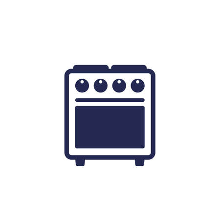 oven icon on white, vectorのイラスト素材