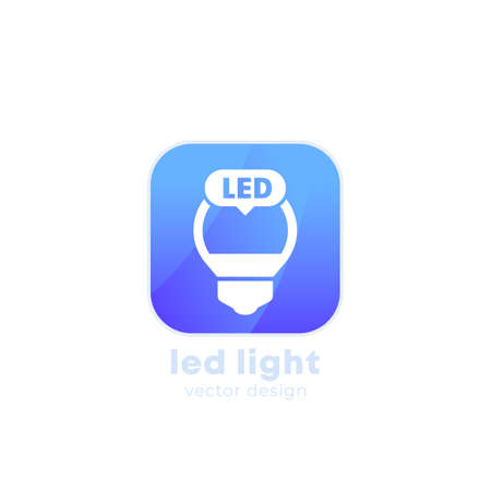led light bulb icon for appsのイラスト素材