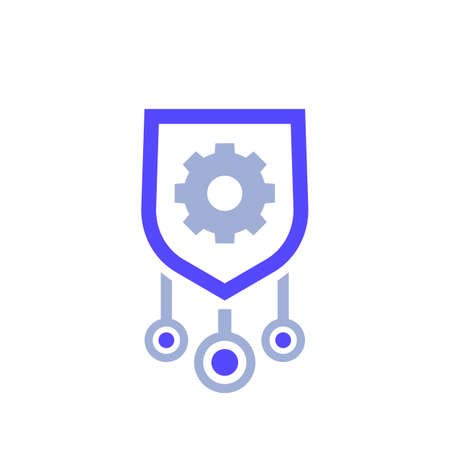 privacy settings vector icon on whiteのイラスト素材