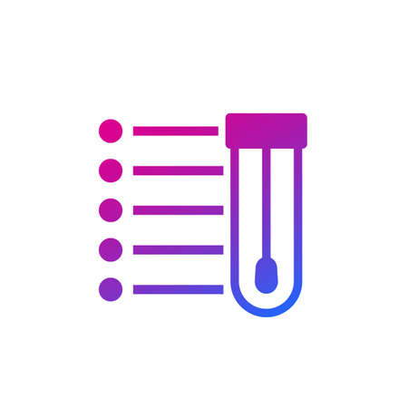 saliva test or nasal swab icon on whiteのイラスト素材