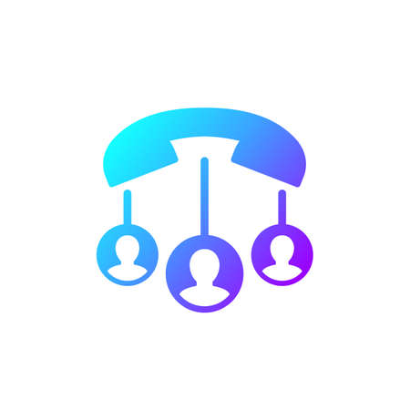 Voip telephony and calls iconのイラスト素材
