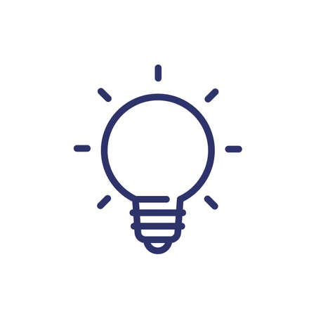 light bulb, idea line iconのイラスト素材
