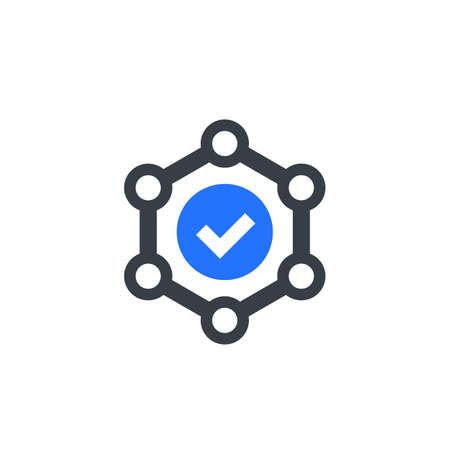 Polymer icon on white, vectorのイラスト素材