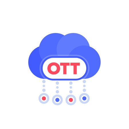 OTT media platform vector iconのイラスト素材