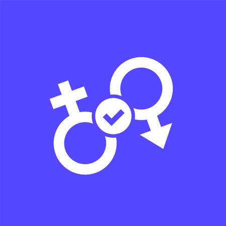 sex icon with gender symbols, vectorのイラスト素材