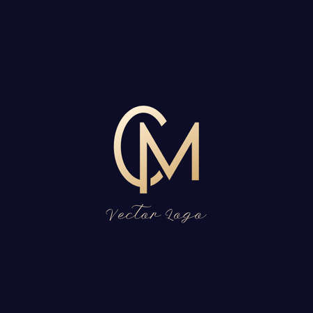 CM letters logo design, vectorのイラスト素材