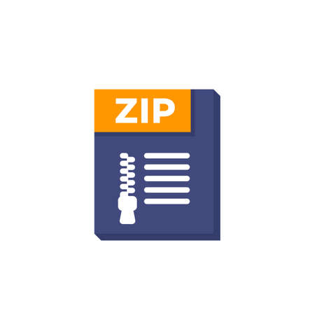 zip file archive icon for web and appsのイラスト素材