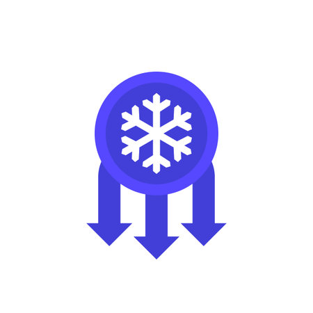 Frost impact or freezing iconのイラスト素材