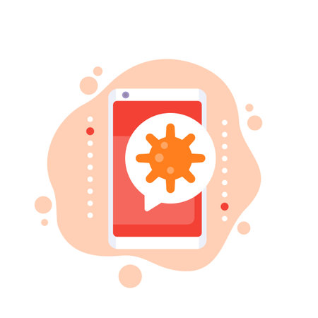 contact tracing app vector iconのイラスト素材