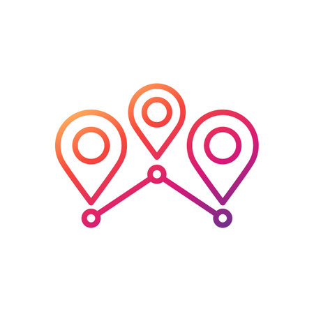 Path icon in line styleのイラスト素材