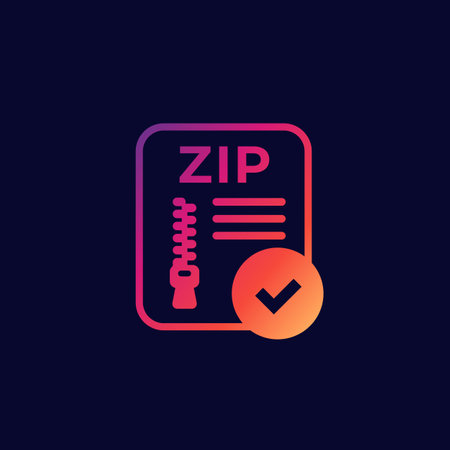 zip file archive icon for webのイラスト素材