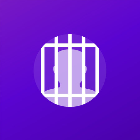 convict or inmate icon, vectorのイラスト素材