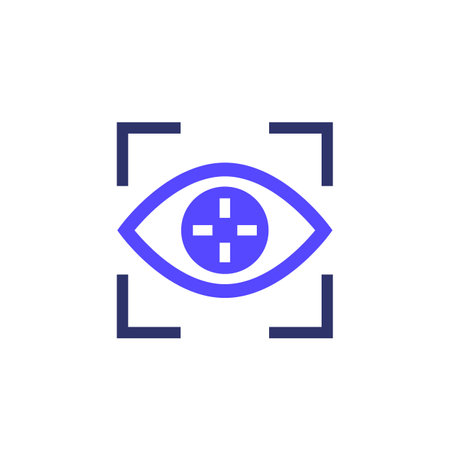 eye tracking icon on whiteのイラスト素材