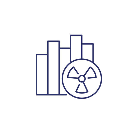 radiation level line icon with a graphのイラスト素材