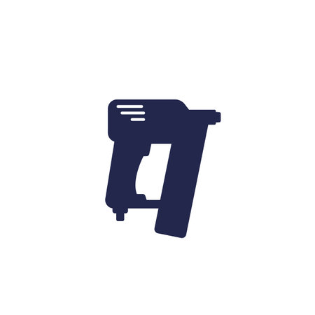 nailer, pneumatic nail gun iconのイラスト素材