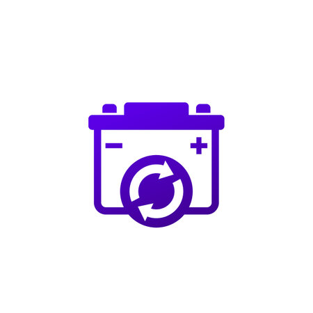 change car battery or accumulator iconのイラスト素材