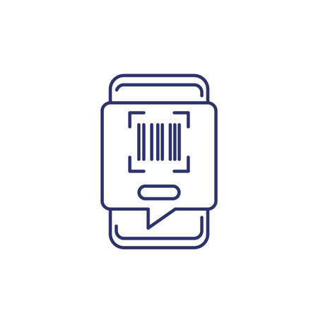 barcode scanning in a phone line icon