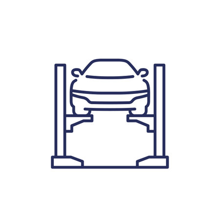 car lift or hoist line iconのイラスト素材