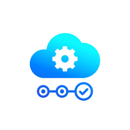 Cloud service icon on whiteのイラスト素材
