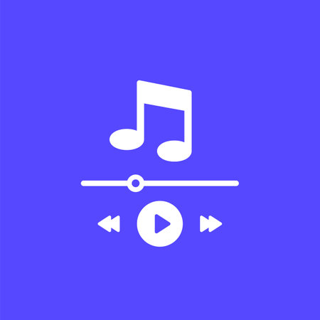 Music player vector design with play buttonのイラスト素材