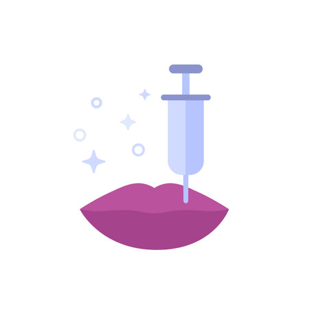 filler injection for lips vector iconのイラスト素材