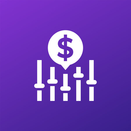 dynamic pricing icon for webのイラスト素材