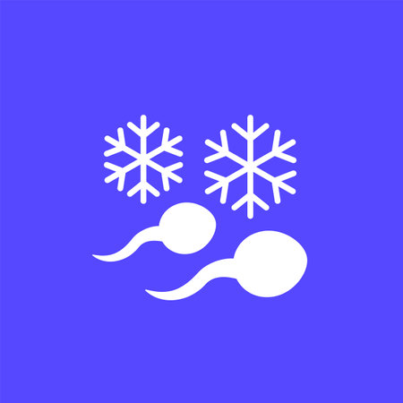 frozen sperm and cryopreservation vector iconのイラスト素材
