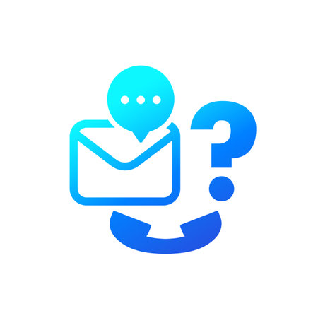 contact us icon on whiteのイラスト素材