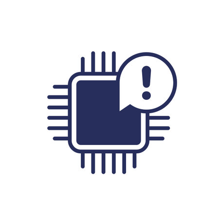microchip supply shortage icon, vectorのイラスト素材