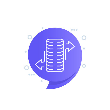 wheel alignment line vector iconのイラスト素材