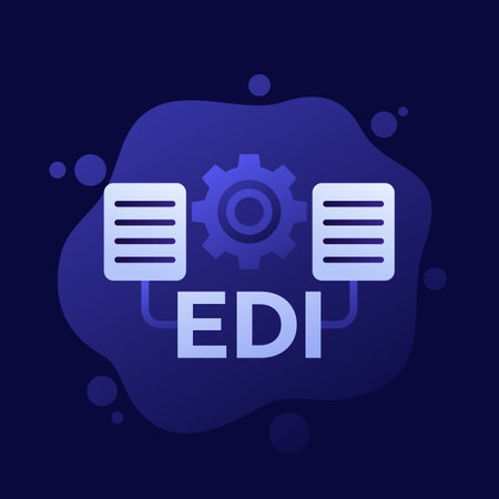 EDI, Electronic Data Interchange vector designのイラスト素材
