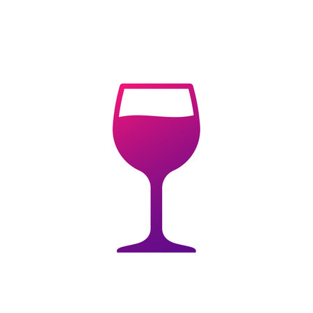 wineglass, glass with wine iconのイラスト素材