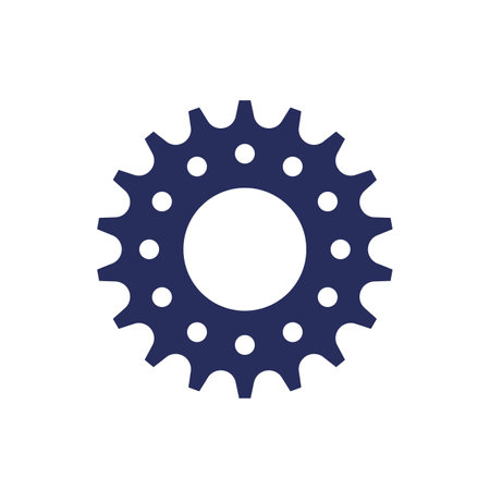 Bicycle gear or sprocket icon on whiteのイラスト素材