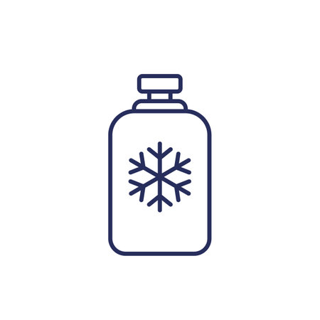 freon, refrigerant gas tank line iconのイラスト素材