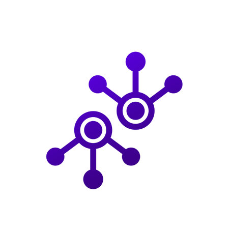 nodes icon on white, vectorのイラスト素材