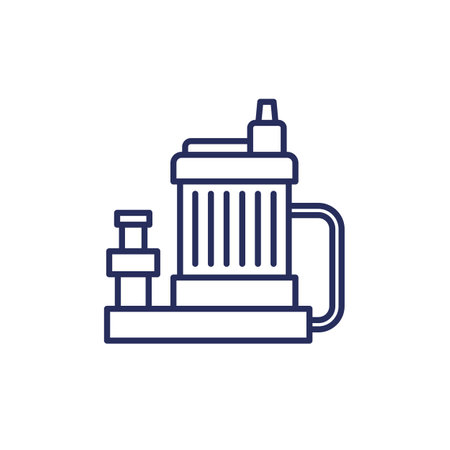 sump pump line icon, vectorのイラスト素材
