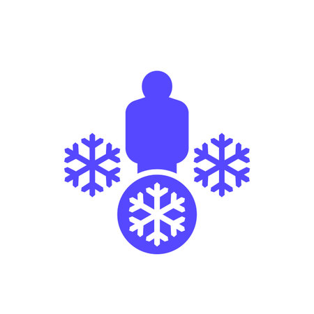 hypothermia icon, low body temperature vectorのイラスト素材