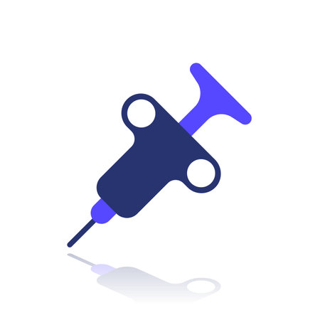 biopsy tool icon, flat vectorのイラスト素材