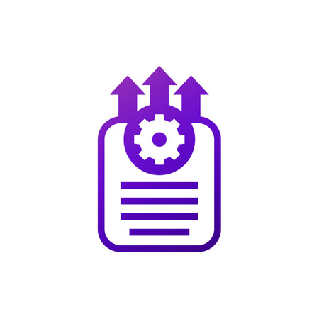 export technical data icon on whiteのイラスト素材