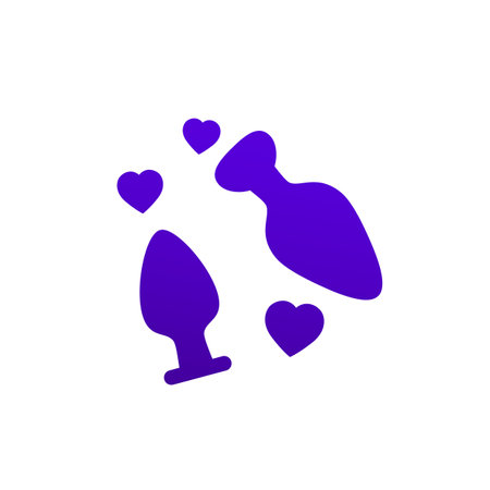 anal plugs, sex toys icon, vectorのイラスト素材